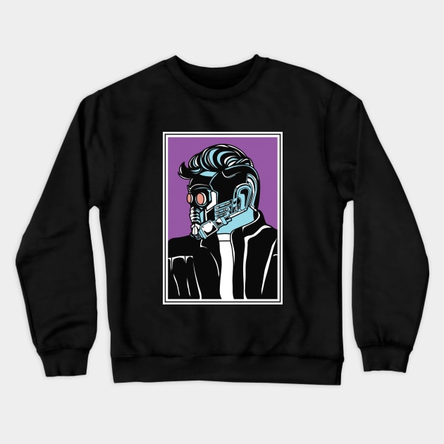 Star-Pop-Lord Purple Crewneck Sweatshirt by miraazalia@gmail.com